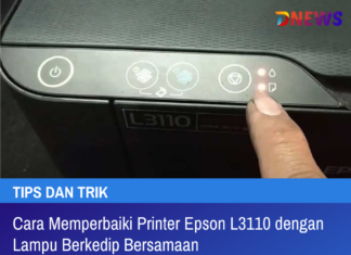 Cara Memperbaiki Printer Epson L3110 dengan Lampu Berkedip Bersamaan