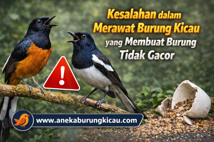 Kesalahan dalam Merawat Burung Kicau yang Membuat Burung Tidak Gacor