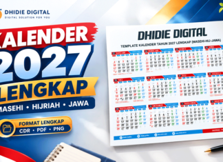 Download Kalender 2027 Lengkap Jawa Hijriah dan Tanggal Merah – CDR, AI, PDF, PNG